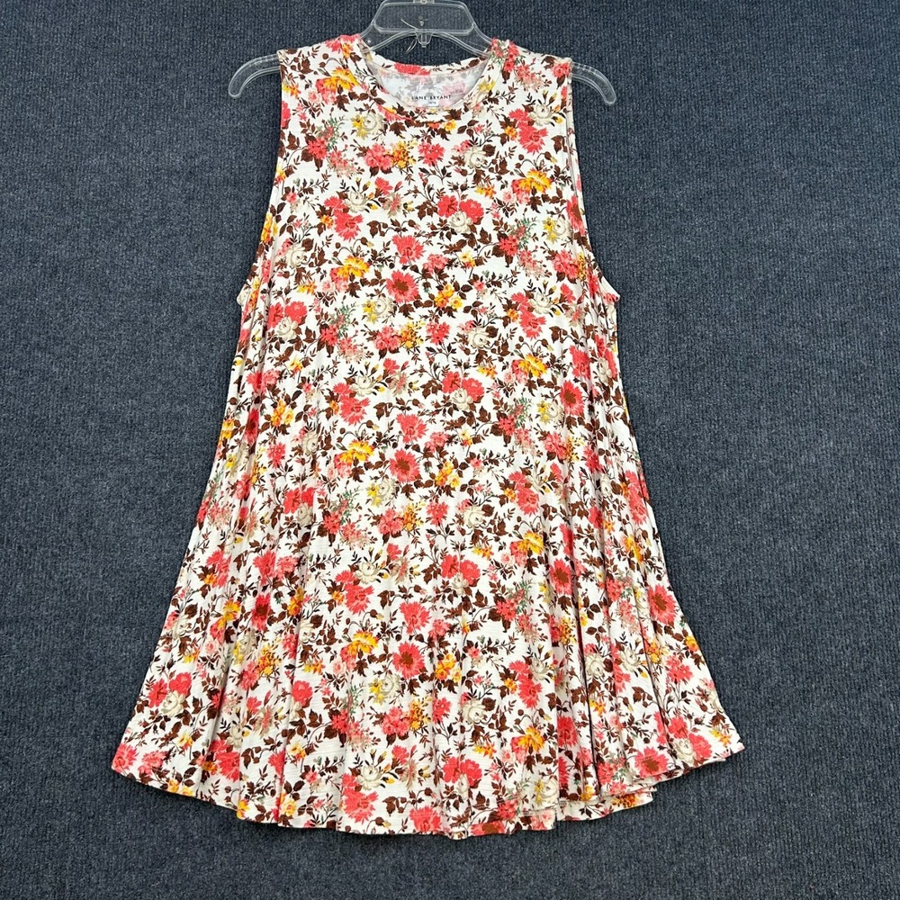 Lane Bryant Women's Short Sleeve‎ Tunic Top Multicolor Floral Size 14/16 Casual